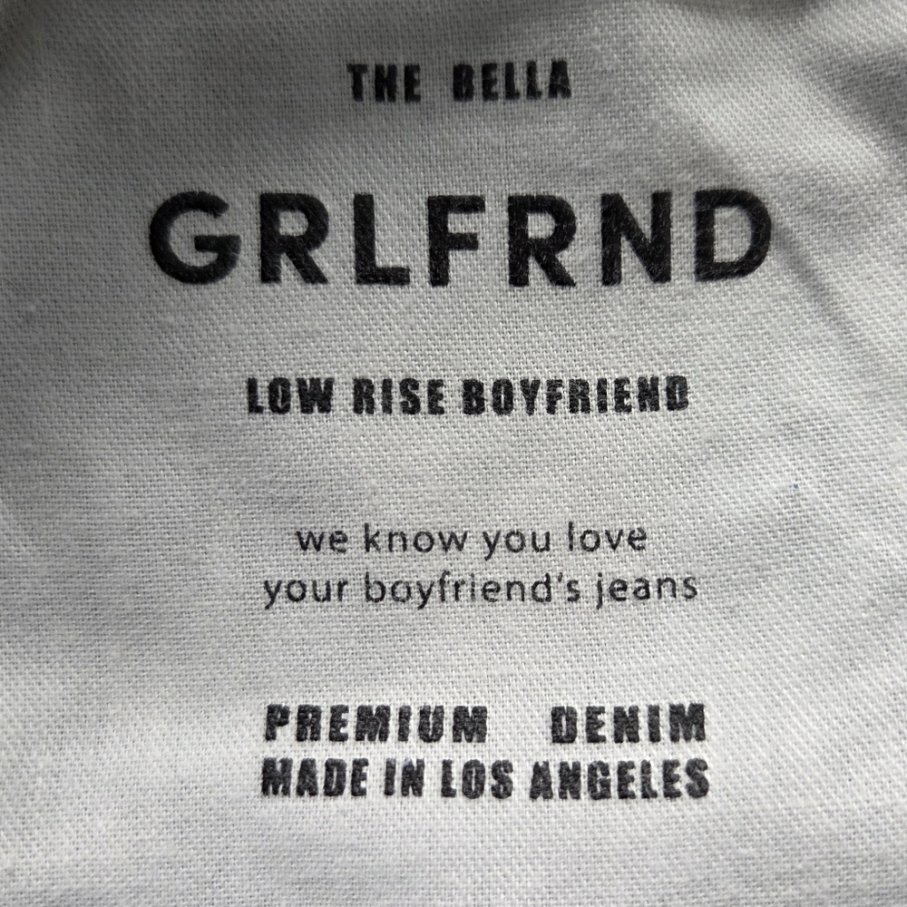 GRLFRND The Bella Low Rise Distressed Boyfriend Blue Jeans Womens Size 26 - Picture 11 of 12